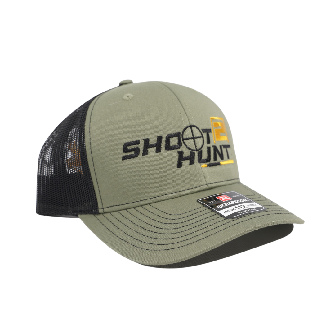Shoot2Hunt Loden/Black Logo Hat (Richardson 112) - Shoot2Hunt
